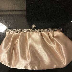 Champagne clutch purse